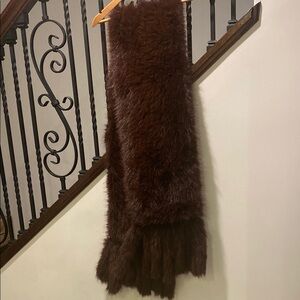 Luxurious Brown Faux Fur Scarf